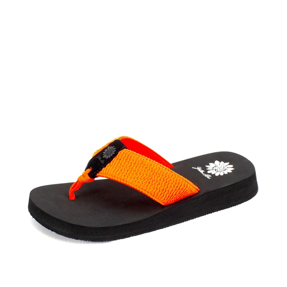 YELLOW BOX Frizzle Flip Flop COLOR CORAL MEDIUM WIDTH